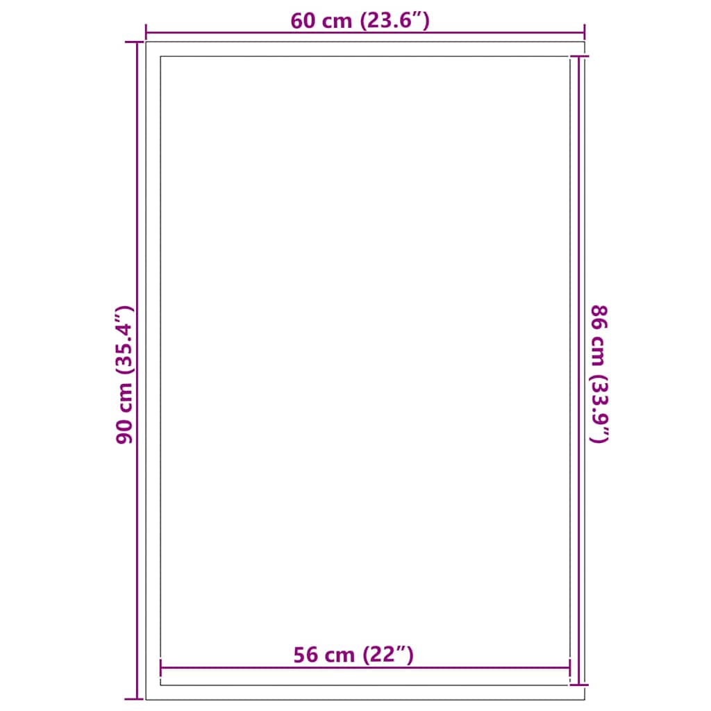 Tappetino Nero 60 x 90 cm Polipropilene