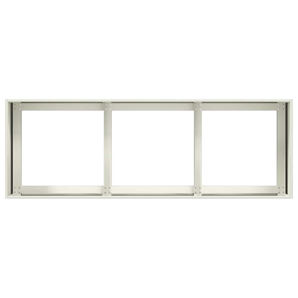 Fioriera Bianca 120x40x40 cm in Acciaio Laminato a Freddo
