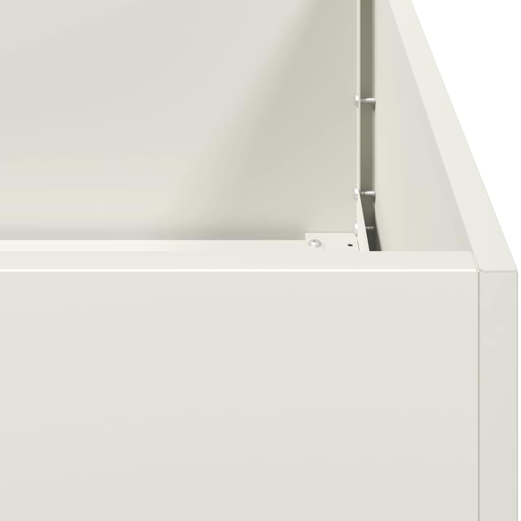 Fioriera Bianca 120x40x40 cm in Acciaio Laminato a Freddo