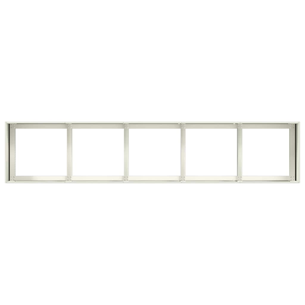 Fioriera Bianca 200x40x40 cm in Acciaio Laminato a Freddo - homemem39