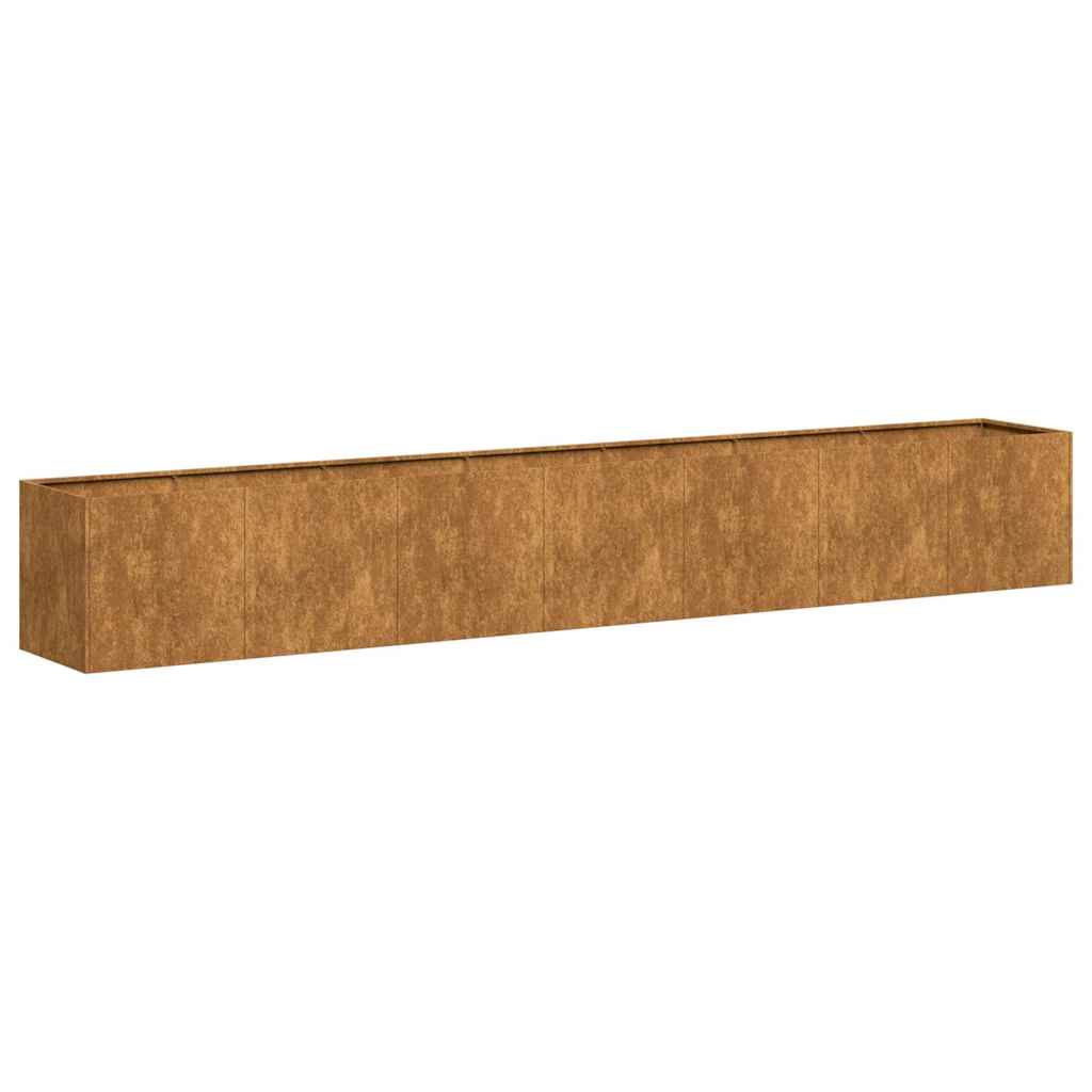 Fioriera Arrugginita 280x40x40 cm in Acciaio Corten