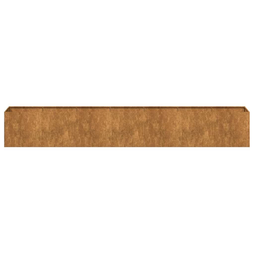 Fioriera Arrugginita 280x40x40 cm in Acciaio Corten