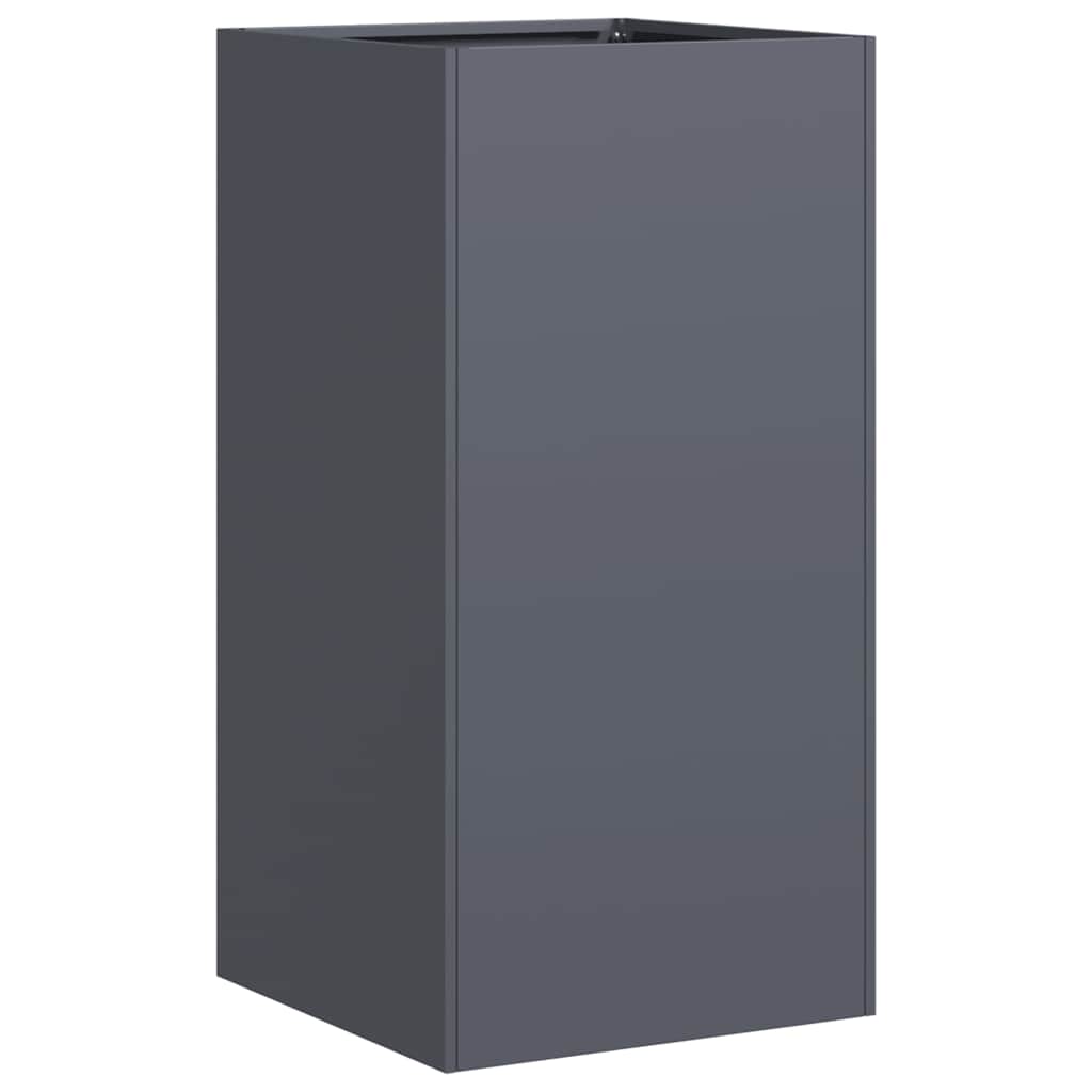 Fioriera Antracite 40x40x80 cm in Acciaio Laminato a Freddo