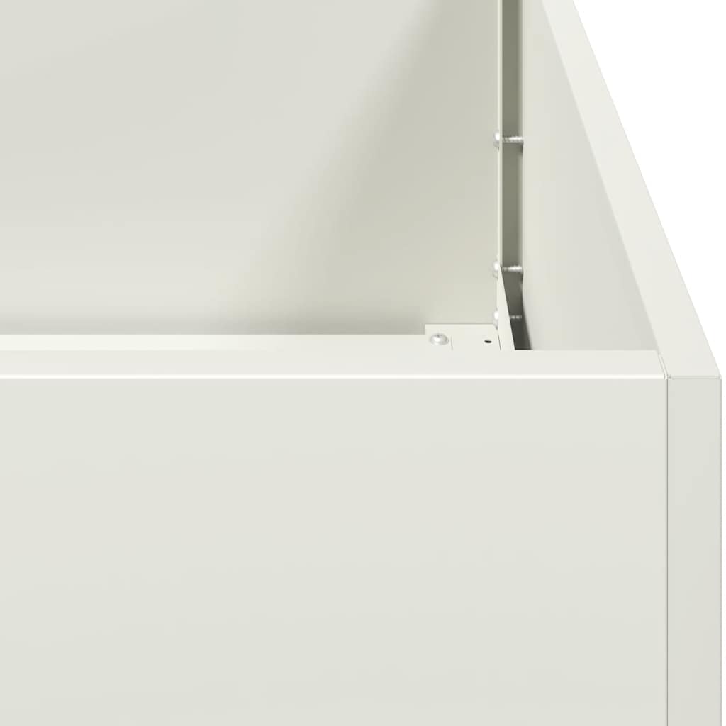 Fioriera Bianca 120x40x80 cm in Acciaio Laminato a Freddo