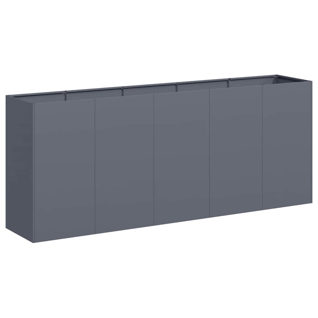 Fioriera Antracite 200x40x80 cm in Acciaio Laminato a Freddo - homemem39