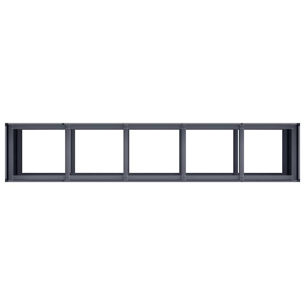 Fioriera Antracite 200x40x80 cm in Acciaio Laminato a Freddo - homemem39