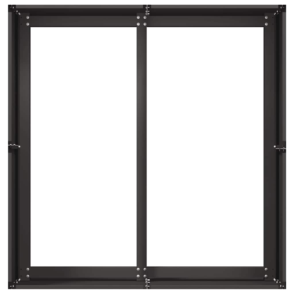 Fioriera Nera 80x80x40 cm in Acciaio Laminato a Freddo