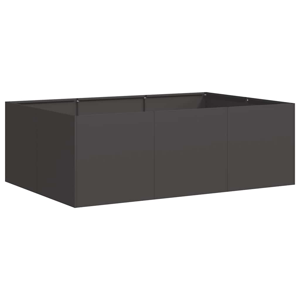 Fioriera Nera 120x80x40 cm in Acciaio - homemem39