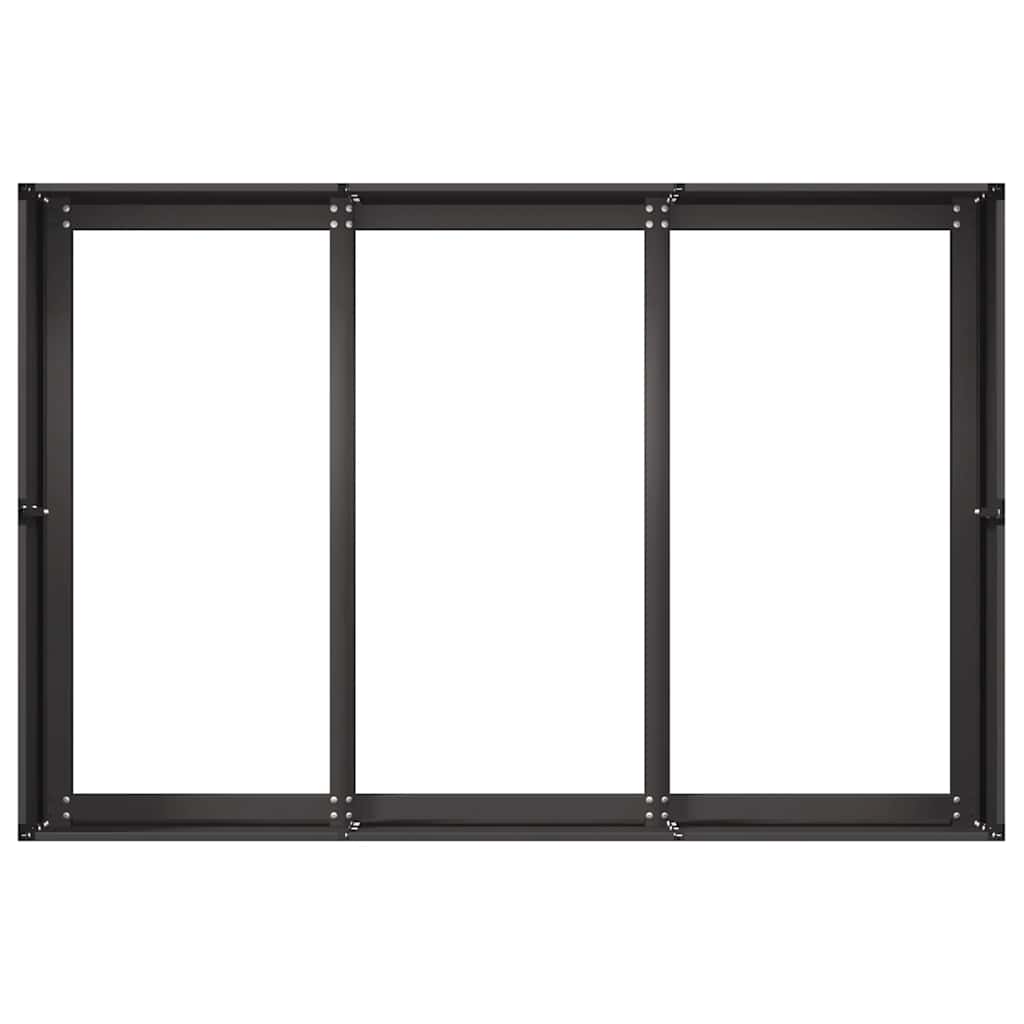 Fioriera Nera 120x80x40 cm in Acciaio - homemem39