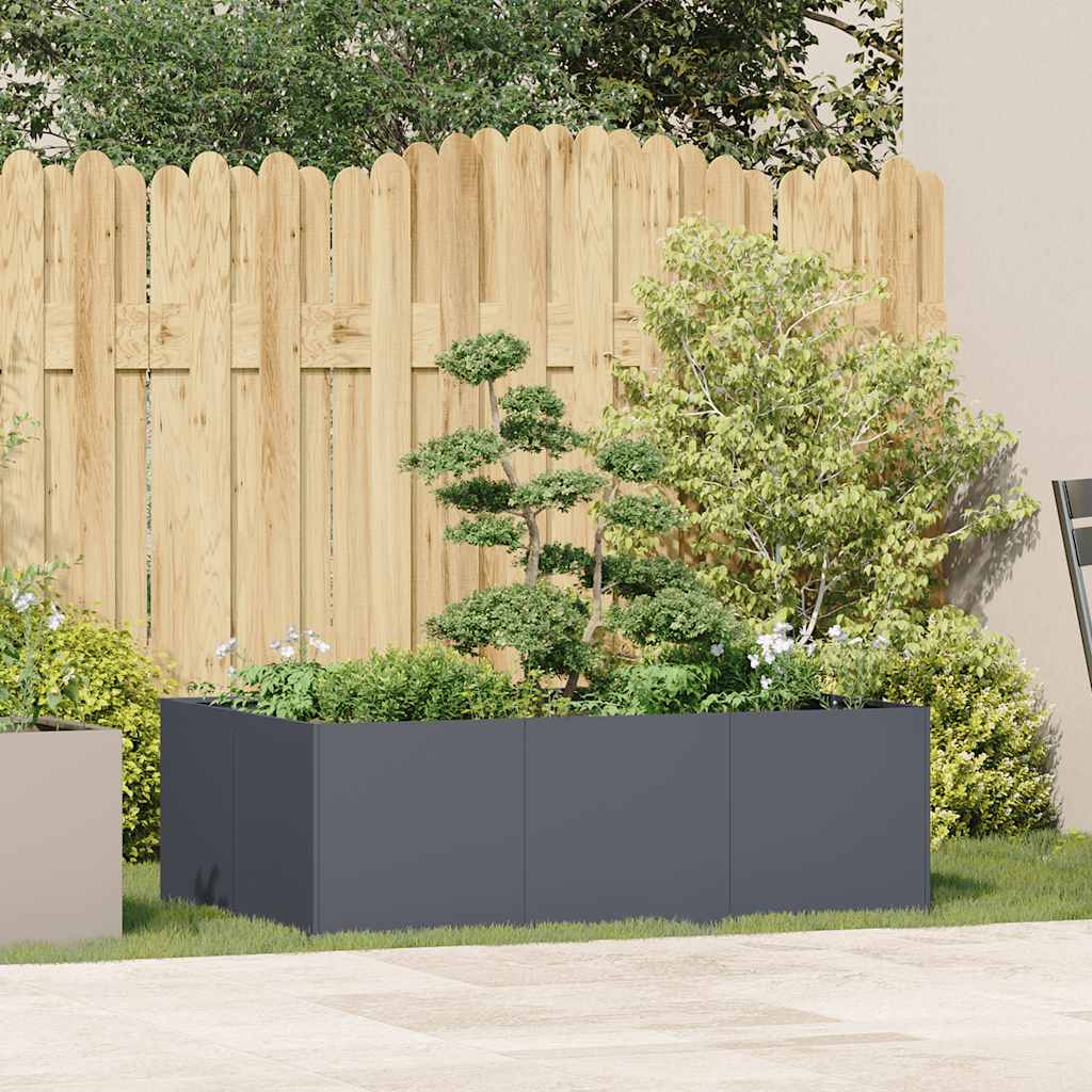 Fioriera Antracite 120x80x40 cm in Acciaio - homemem39