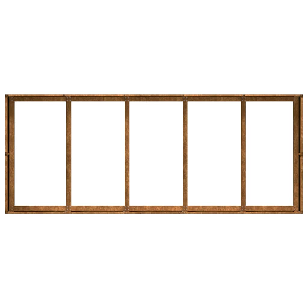 Fioriera Arrugginita 200x80x40 cm in Acciaio Corten