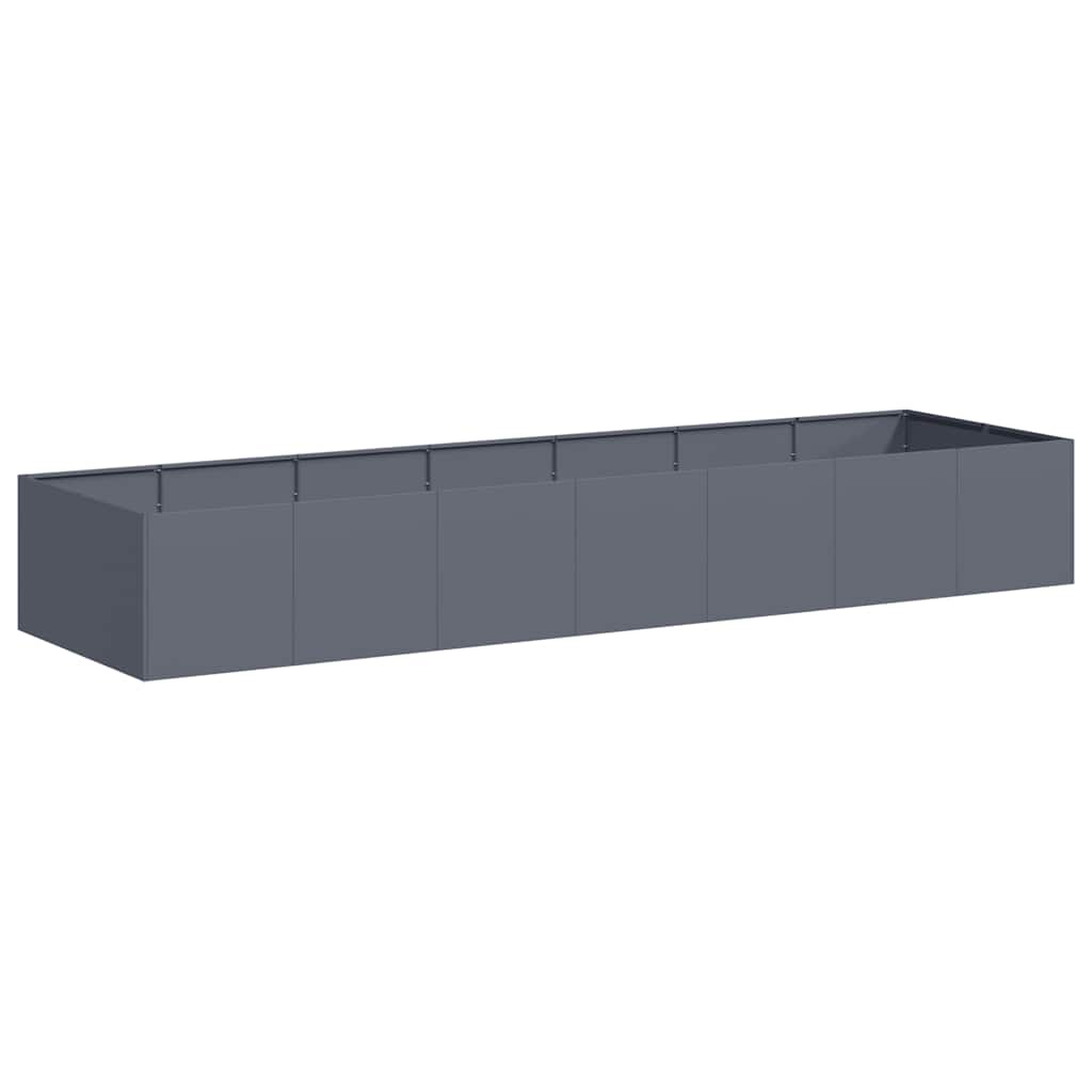 Fioriera Antracite 280x80x40 cm in Acciaio - homemem39