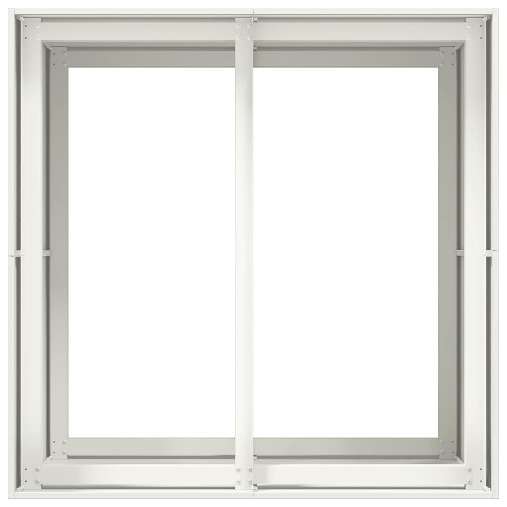 Fioriera Bianca 80x80x80 cm in Acciaio - homemem39