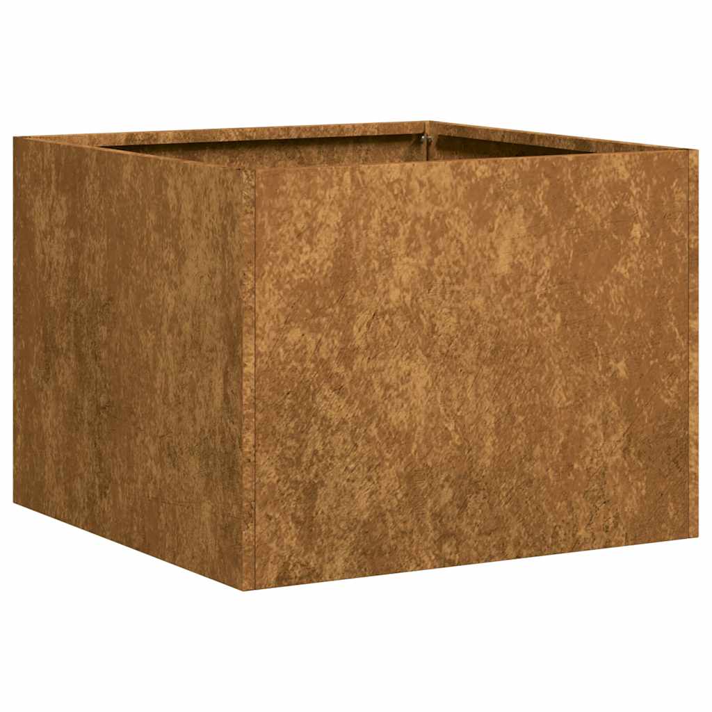 Fioriera Arrugginita 40x40x30 cm in Acciaio Corten