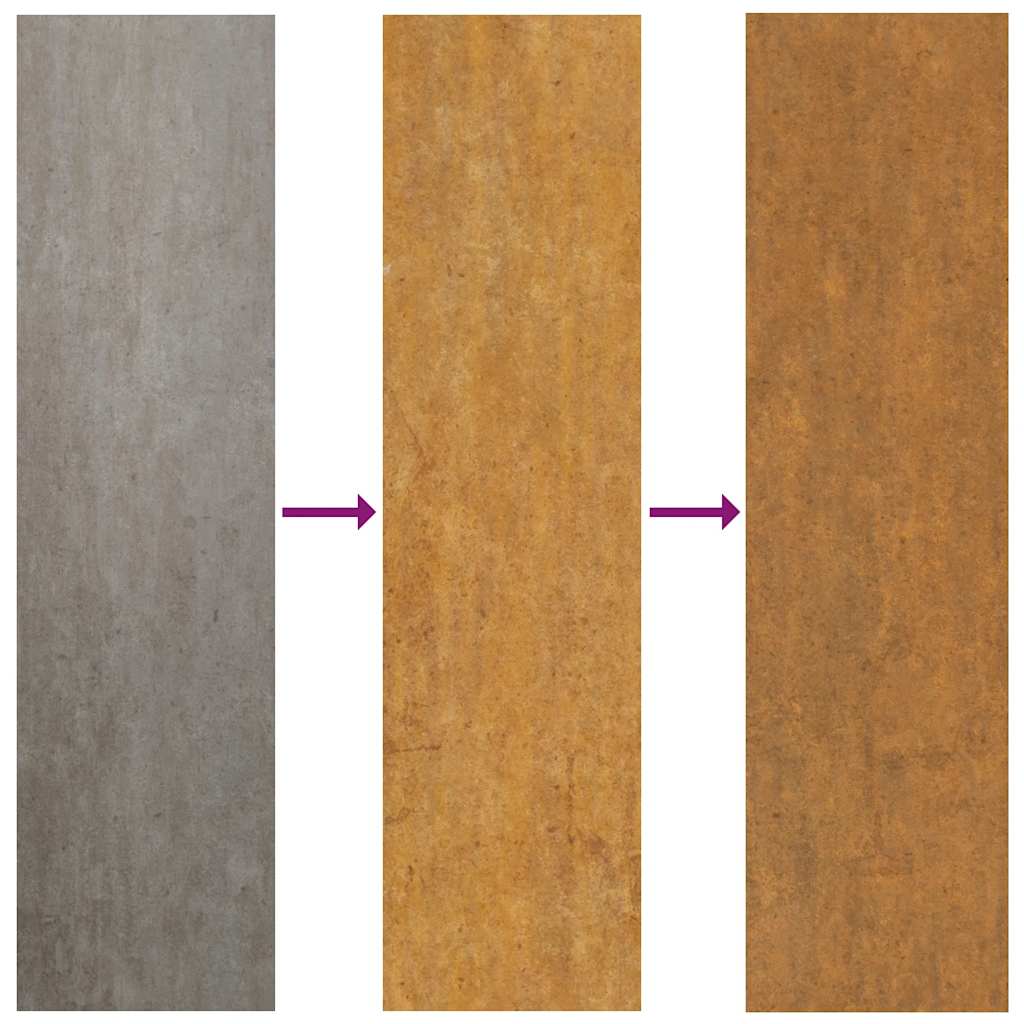 Fioriera Arrugginita 40x40x30 cm in Acciaio Corten
