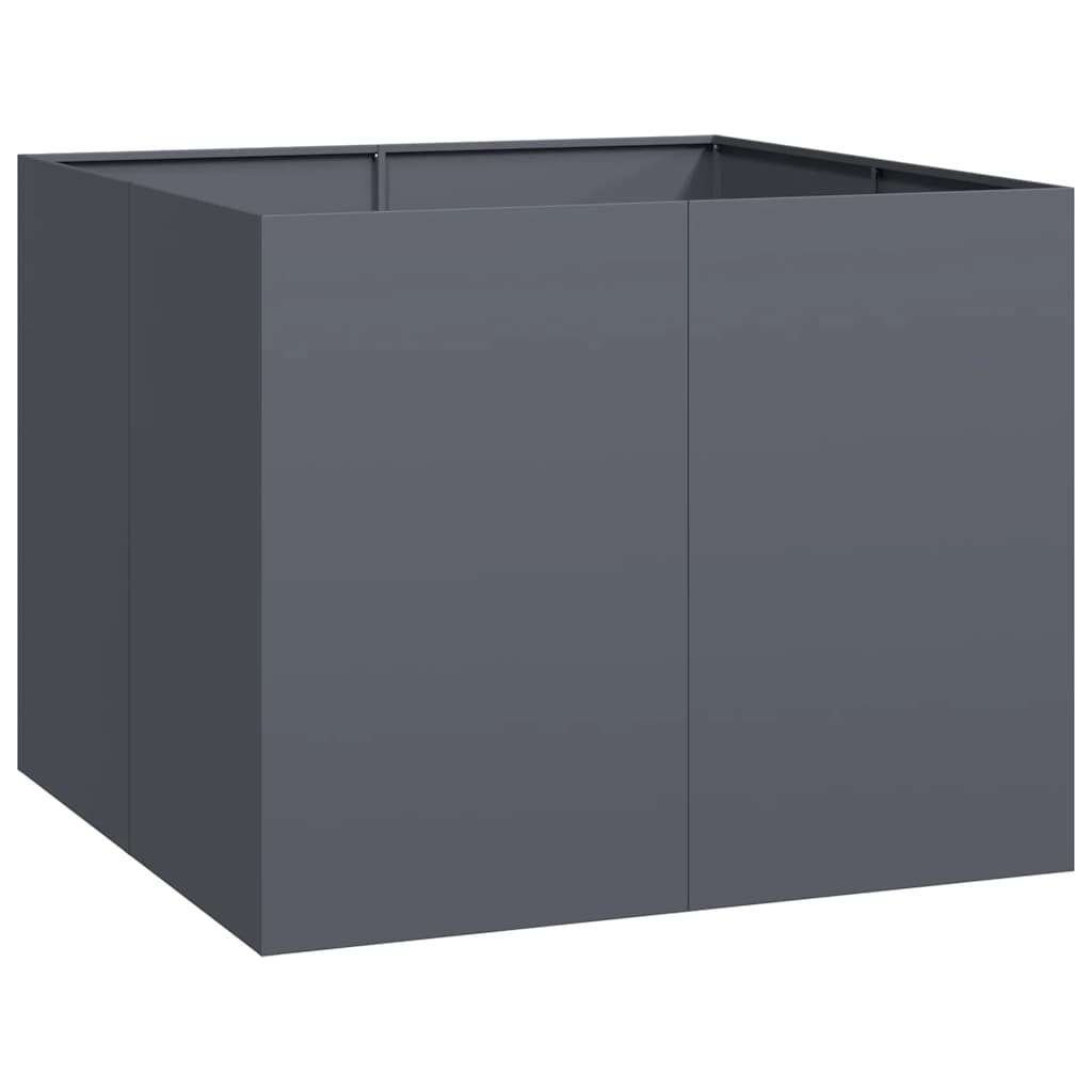 Fioriera Antracite 100x100x80 cm in Acciaio - homemem39