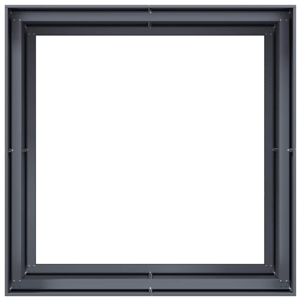 Fioriera Antracite 100x100x80 cm in Acciaio - homemem39