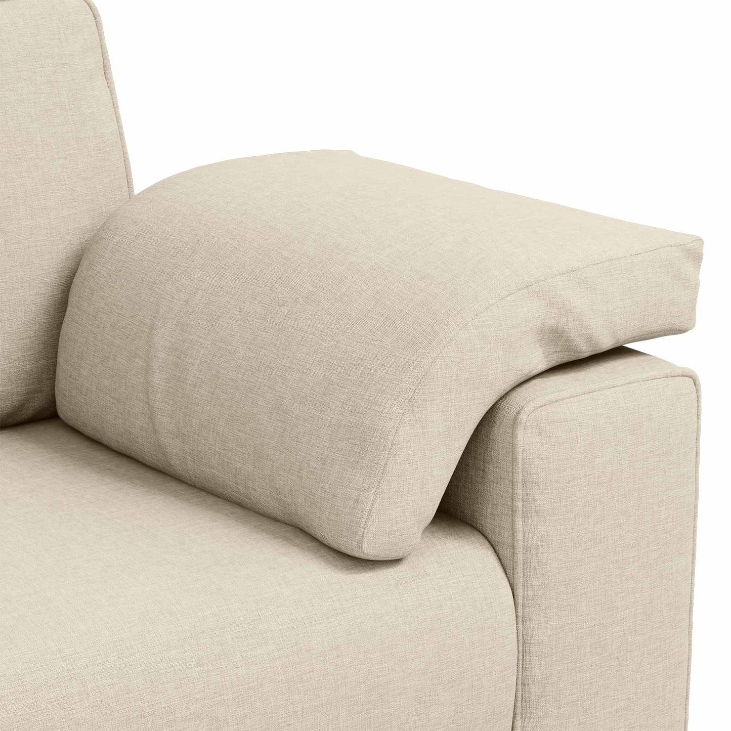 Divano 3 pcs Beige 219 x 80 x 82 cm Tessuto misto lino | homemem39