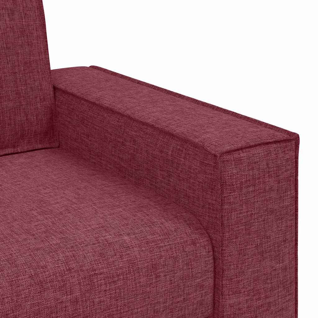 Set di divani 3 pcs Rosso Vino 220 x 78 x 84 cm Tessuto