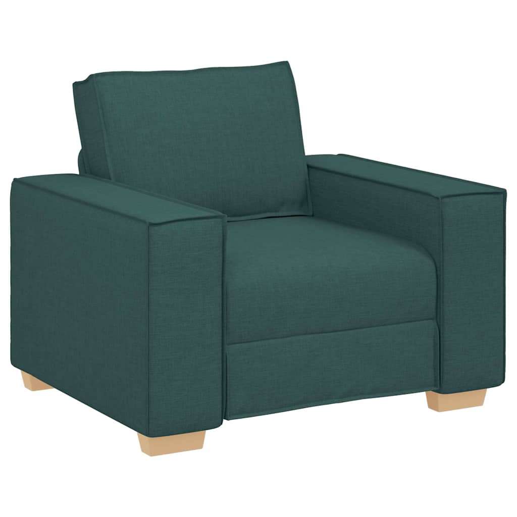 Set di divani 3 pcs Verde Scuro 220 x 78 x 84 cm Tessuto
