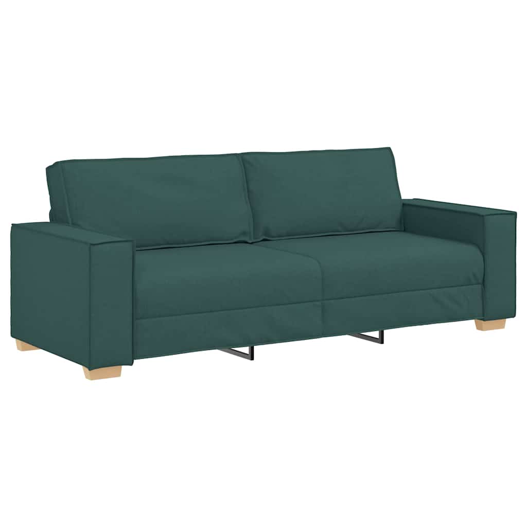 Set di divani 3 pcs Verde Scuro 220 x 78 x 84 cm Tessuto