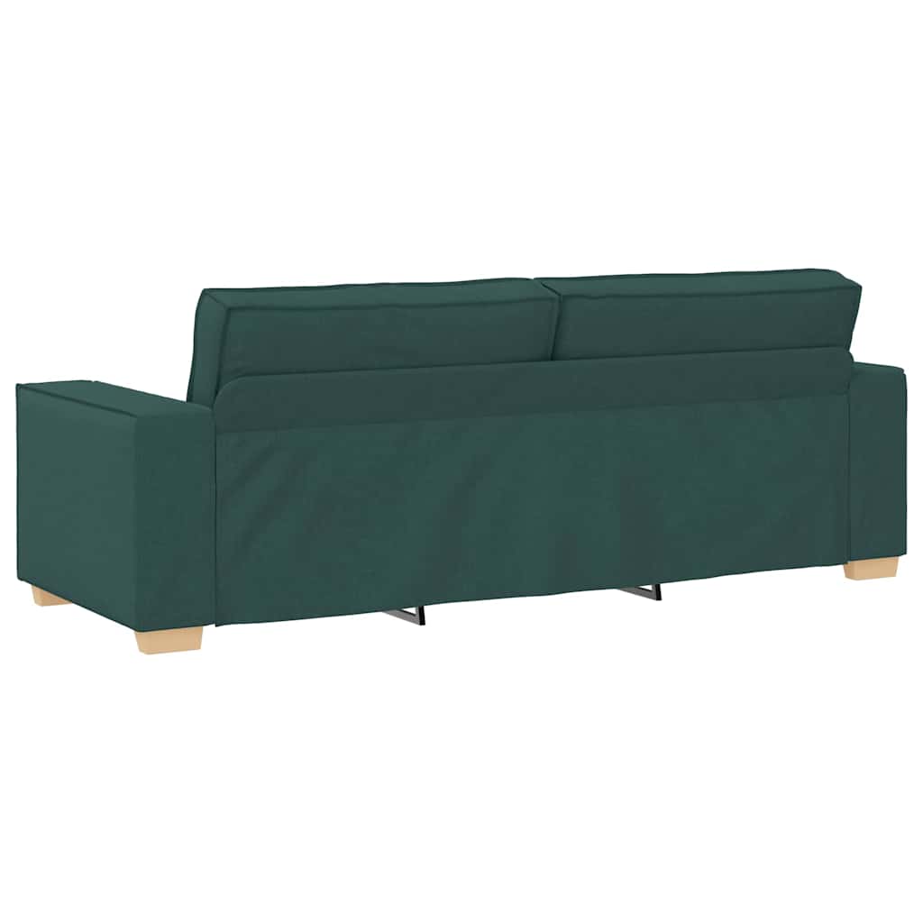 Set di divani 3 pcs Verde Scuro 220 x 78 x 84 cm Tessuto