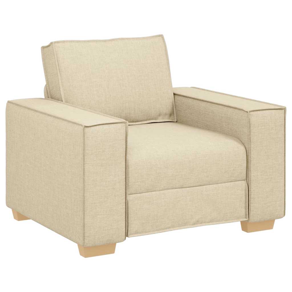 Set di divani con cuscino 3 pcs Crema 220 x 78 x 84 cm Tessuto