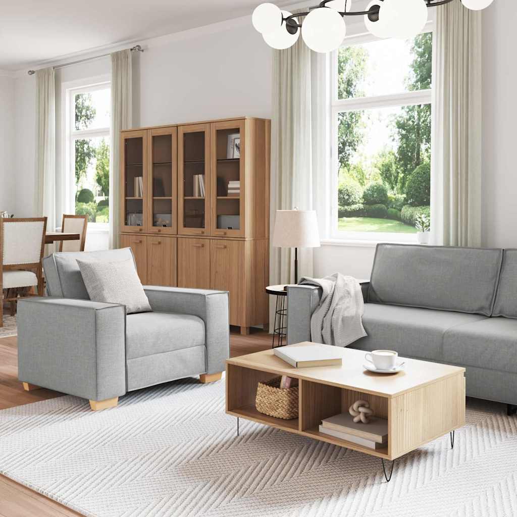 Set di divani con cuscino 3 pcs Grigio 220 x 78 x 84 cm Tessuto