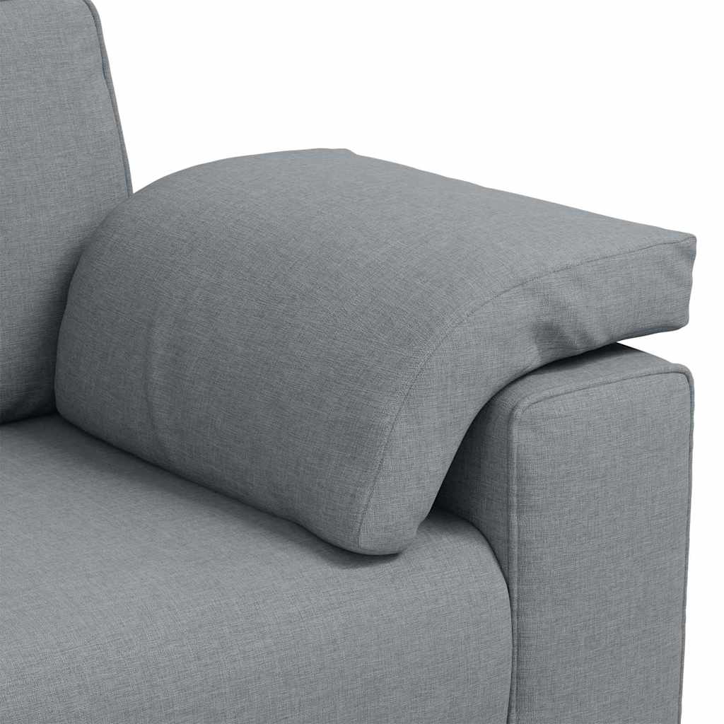 Set di divani 2 pcs Grigio chiaro 219 x 77 x 82 cm Tessuto