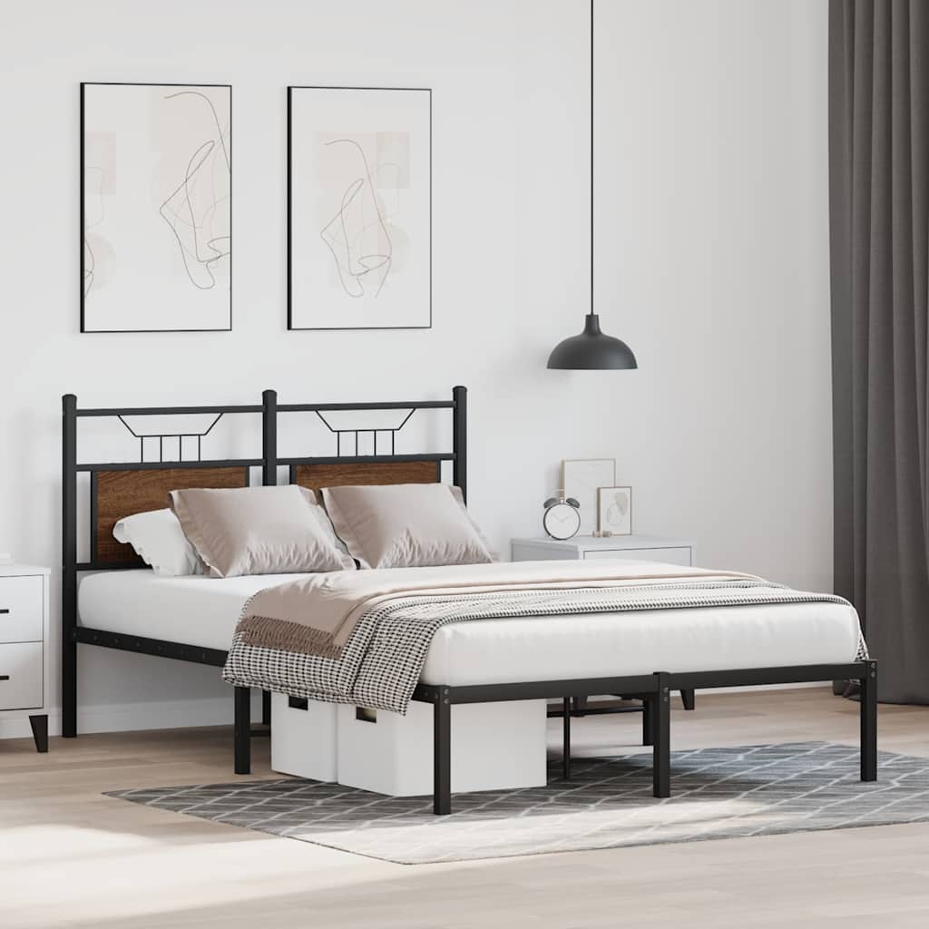 Giroletto senza Materasso Rovere Marrone 120x190 cm Truciolato