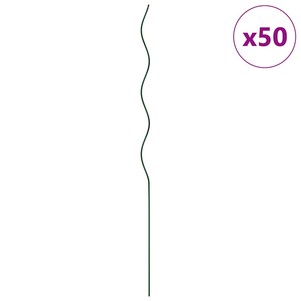 Sostegni a spirale per piante 50 pcs Verde 110 cm