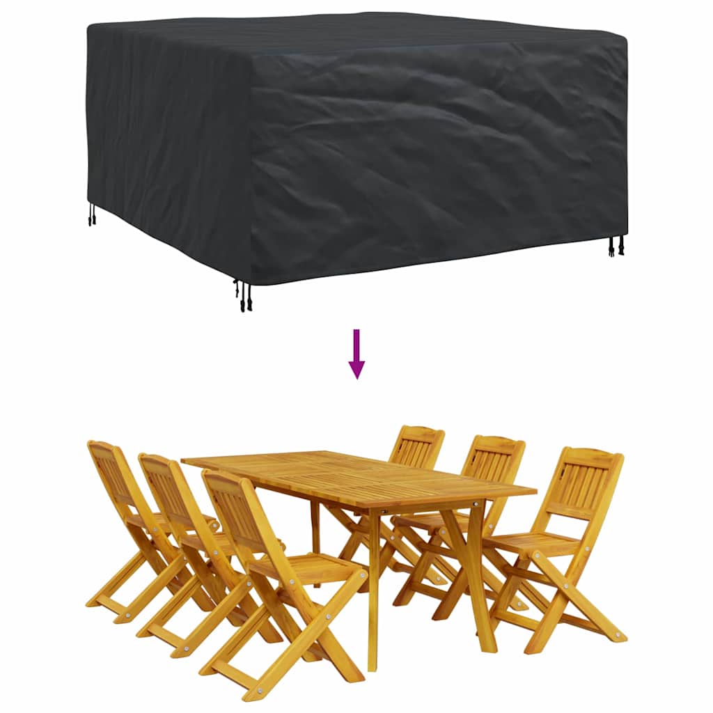 Copertura per mobili da esterno Nero 180 x 190 x 85 cm 210D