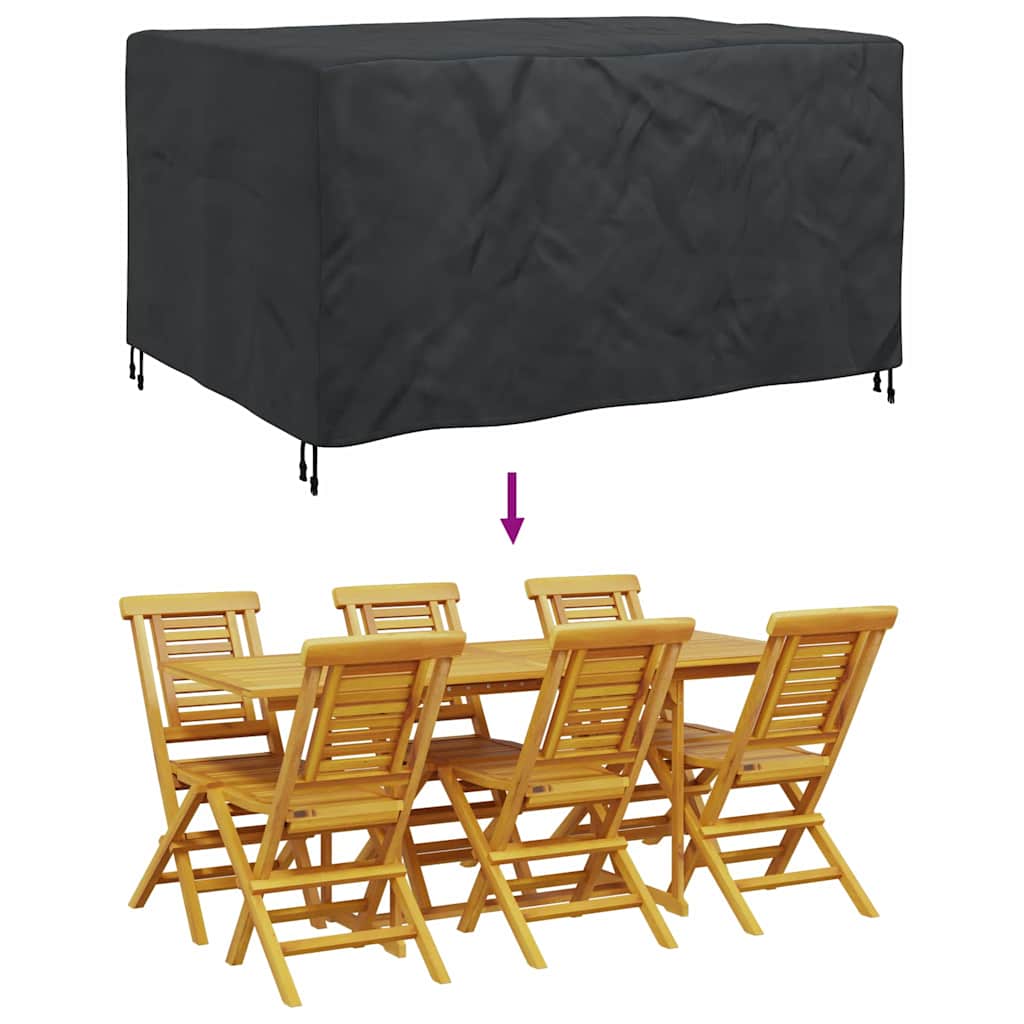 Copertura per mobili da esterno Nero 180 x 120 x 74 cm 600D
