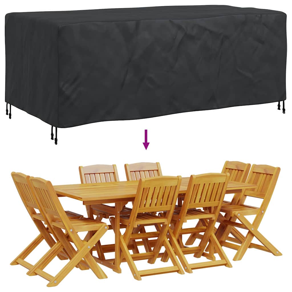 Copertura per mobili da esterno Nero 200 x 110 x 70 cm 210D