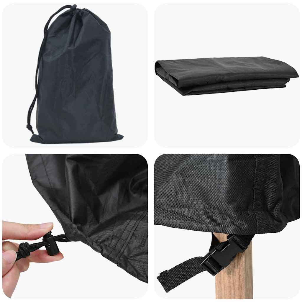 Copertura per mobili da esterno Nero 200 x 165 x 80 cm 210D