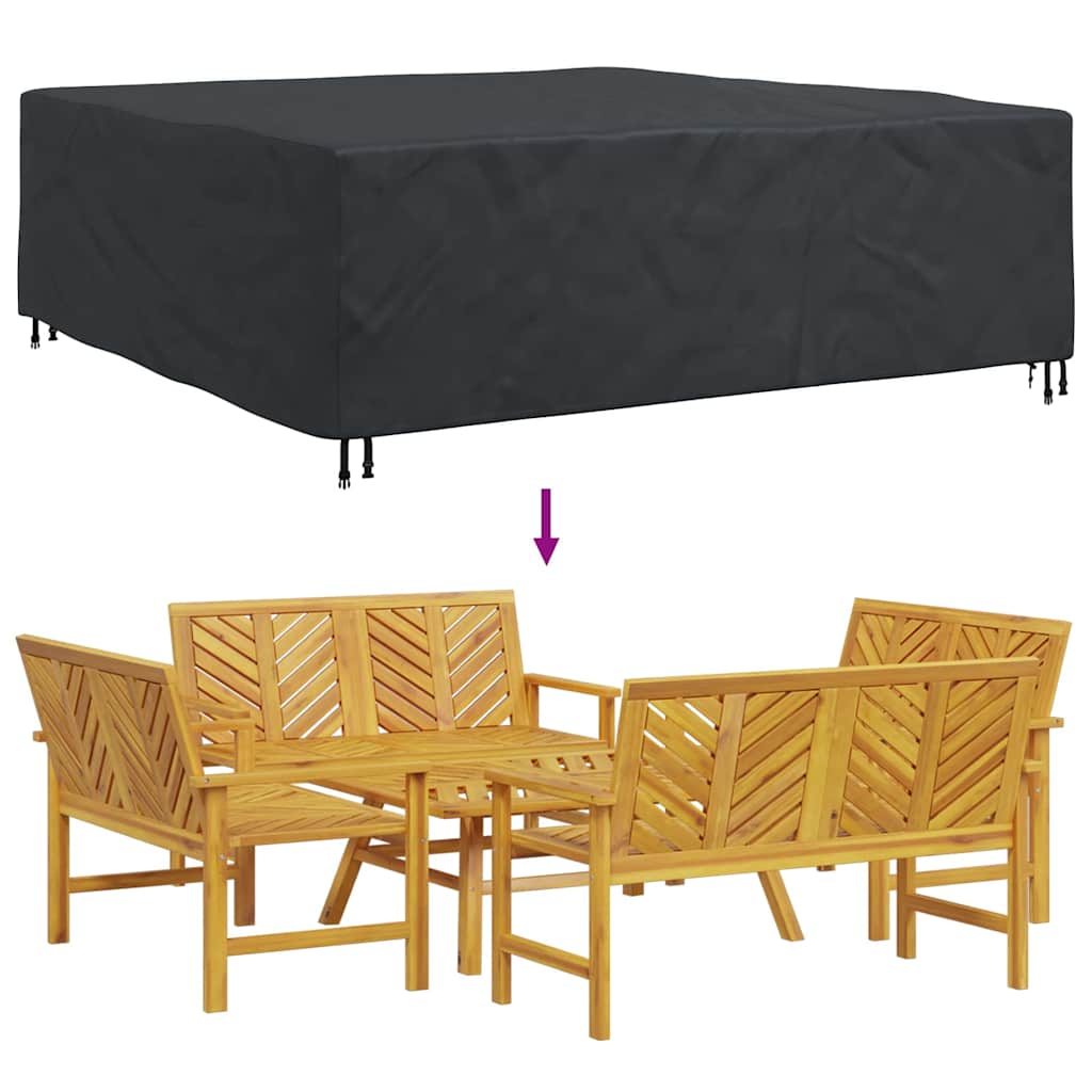 Copertura per mobili da esterno Nero 220 x 220 x 70 cm 210D