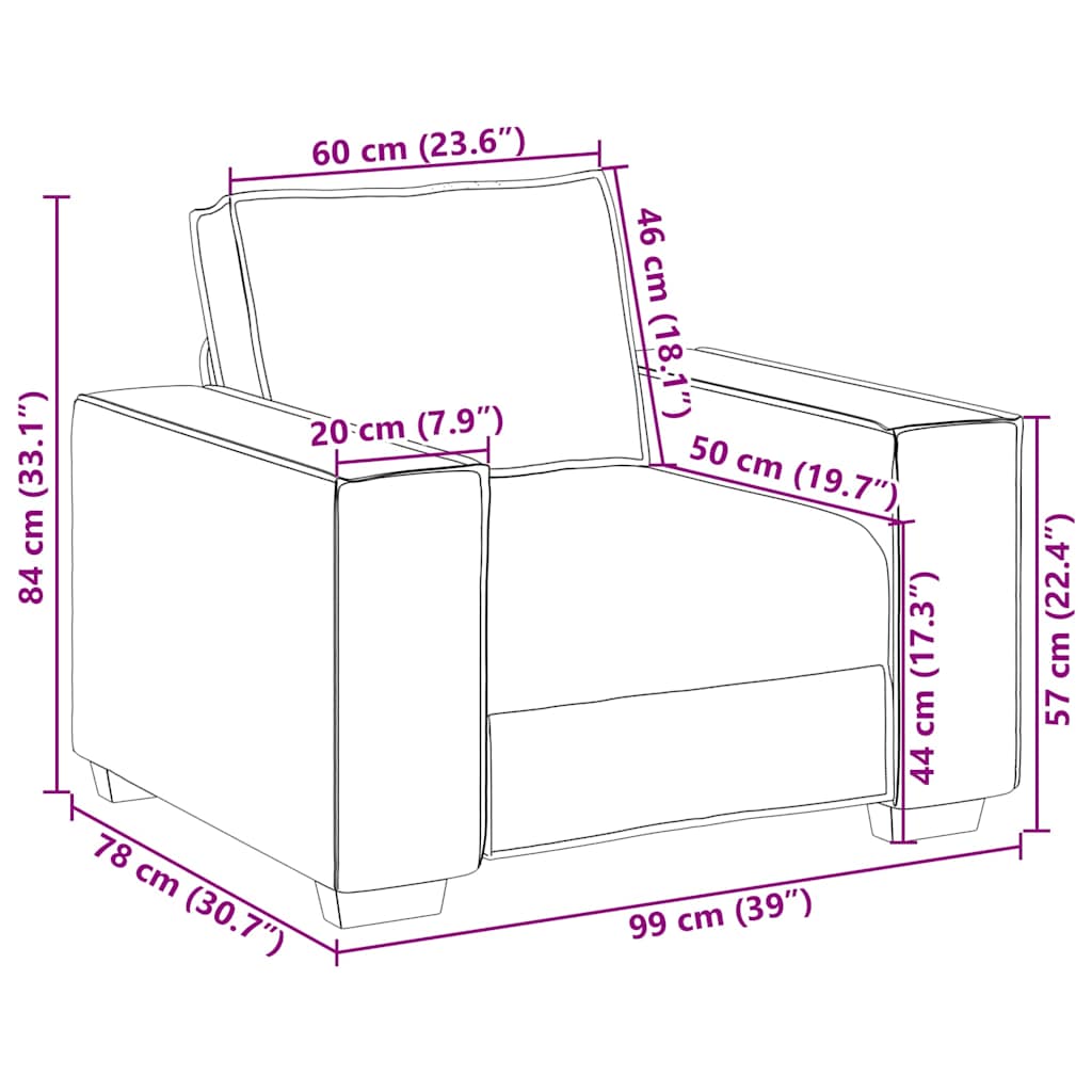 Divano Sedia Giallo 100x78x84 cm Velluto | homemem39