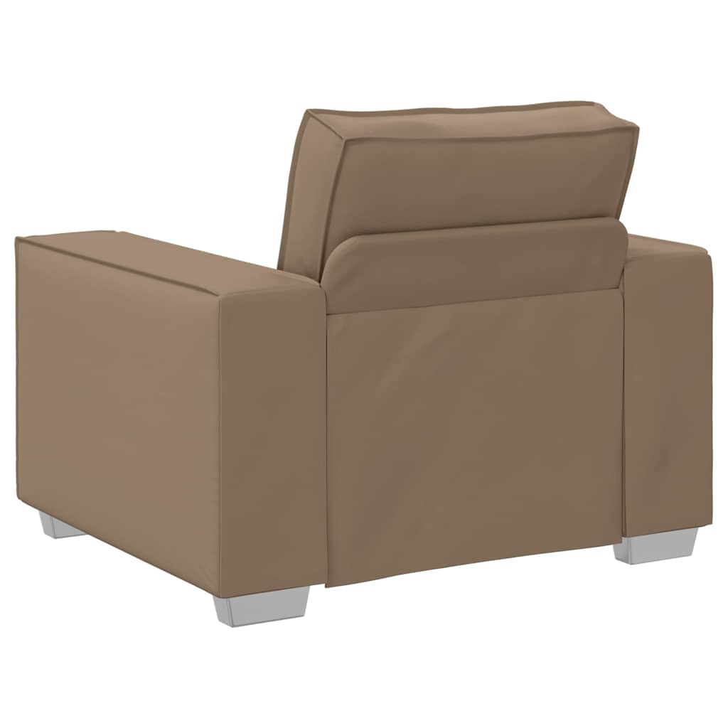 Poltrona Sofa 59 cm con cuscino Cappuccino Pelle Artificiale