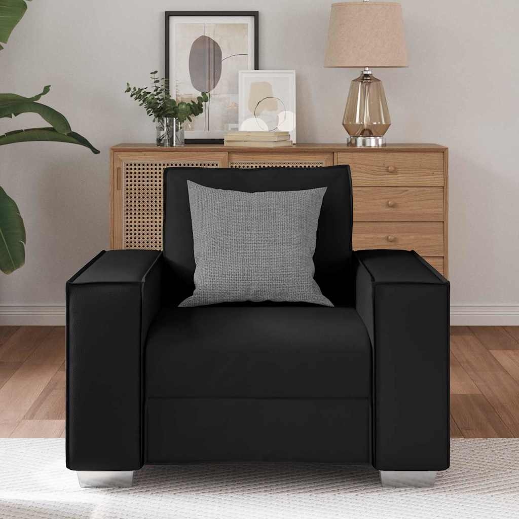Poltrona divano Nero 99 x 78 x 84 cm Pelle Artificiale