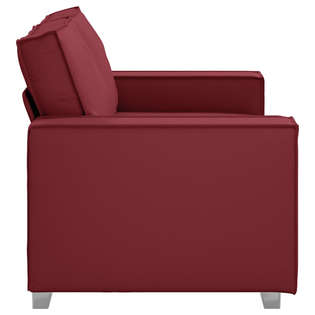 Loveseat 160 cm con cuscino Rosso vino Pelle sintetica