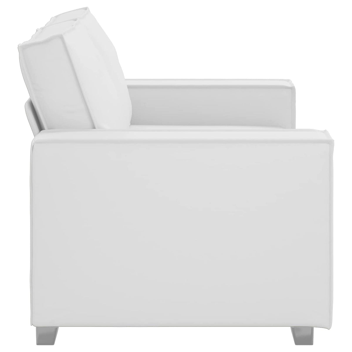 Divano a due posti Bianco 160 cm Pelle Sintetica - homemem39