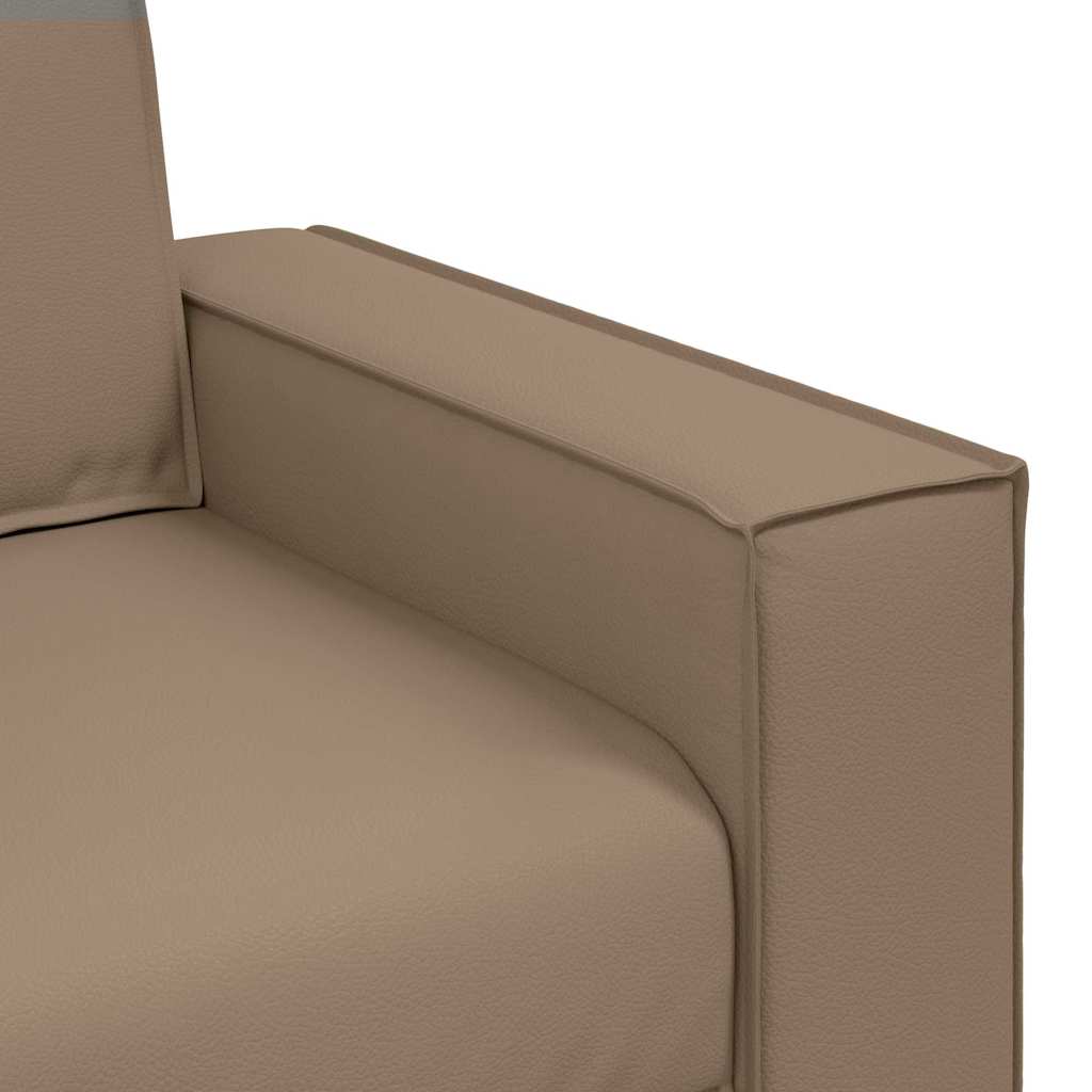 Divano Loveseat 180 cm con cuscino Cappuccino Pelle sintetica