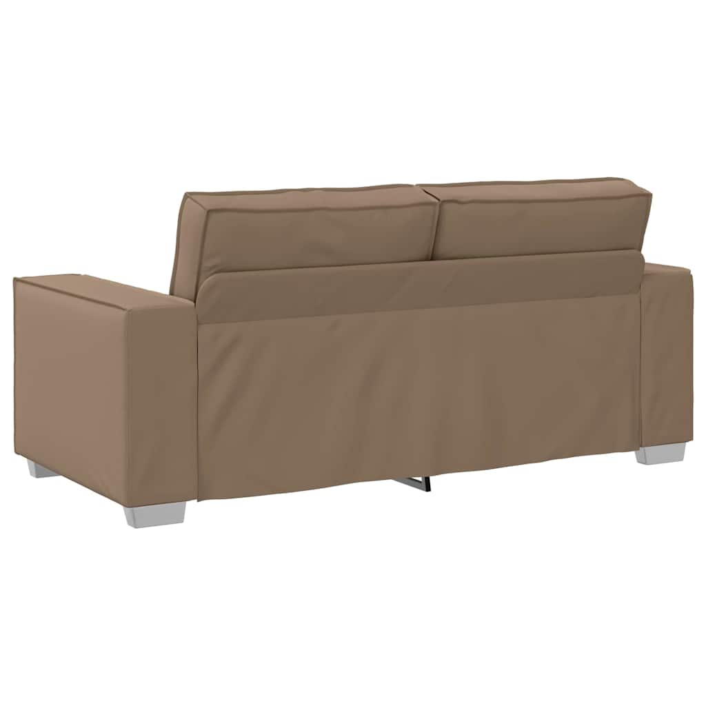 Divano Loveseat 180 cm con cuscino Cappuccino Pelle sintetica