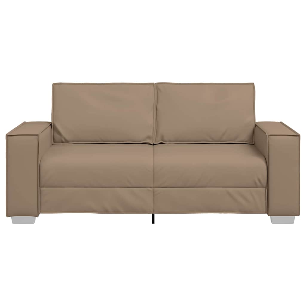 Divano Loveseat 180 cm con cuscino Cappuccino Pelle sintetica