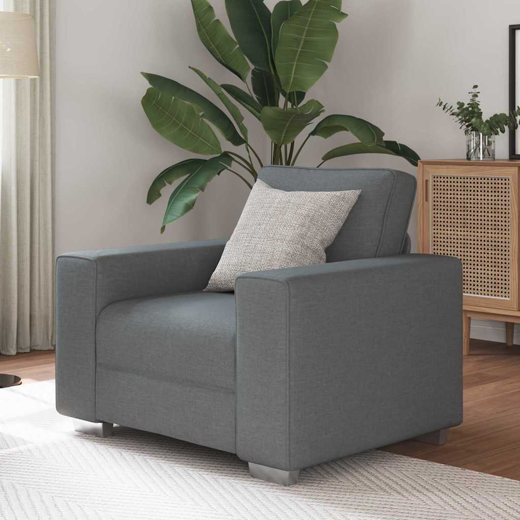 Divano con cuscino Grigio scuro 100 x 77 x 82 cm Tessuto