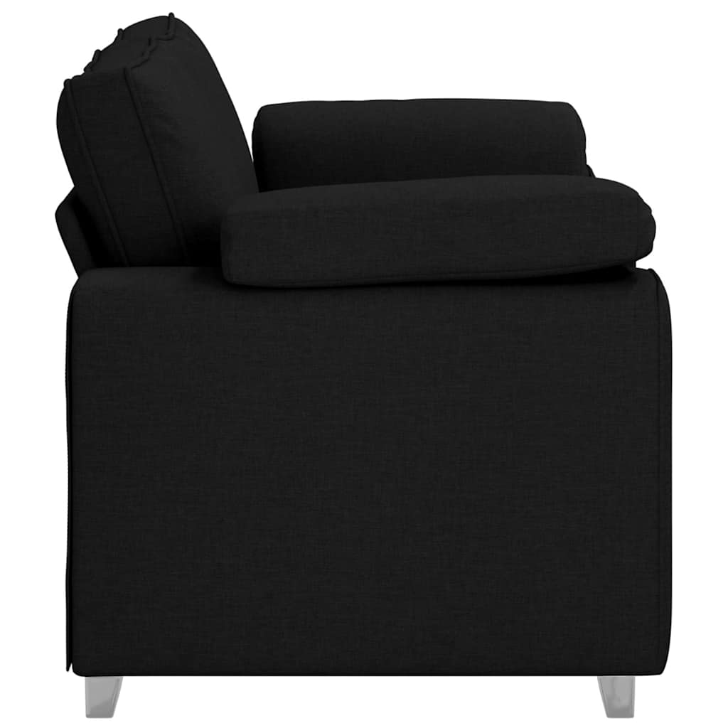 Divano con cuscino Nero 160 x 77 x 82 cm Tessuto