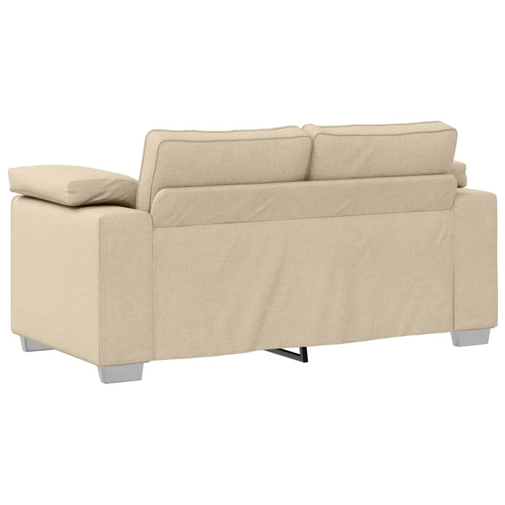 Divano con cuscino Crema 160 x 77 x 82 cm Tessuto