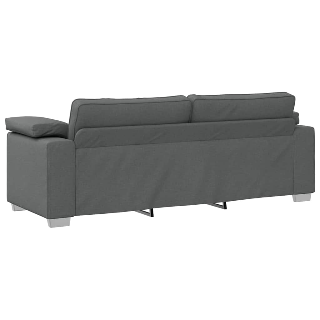 Divano con cuscino Grigio scuro 219 x 77 x 82 cm Tessuto