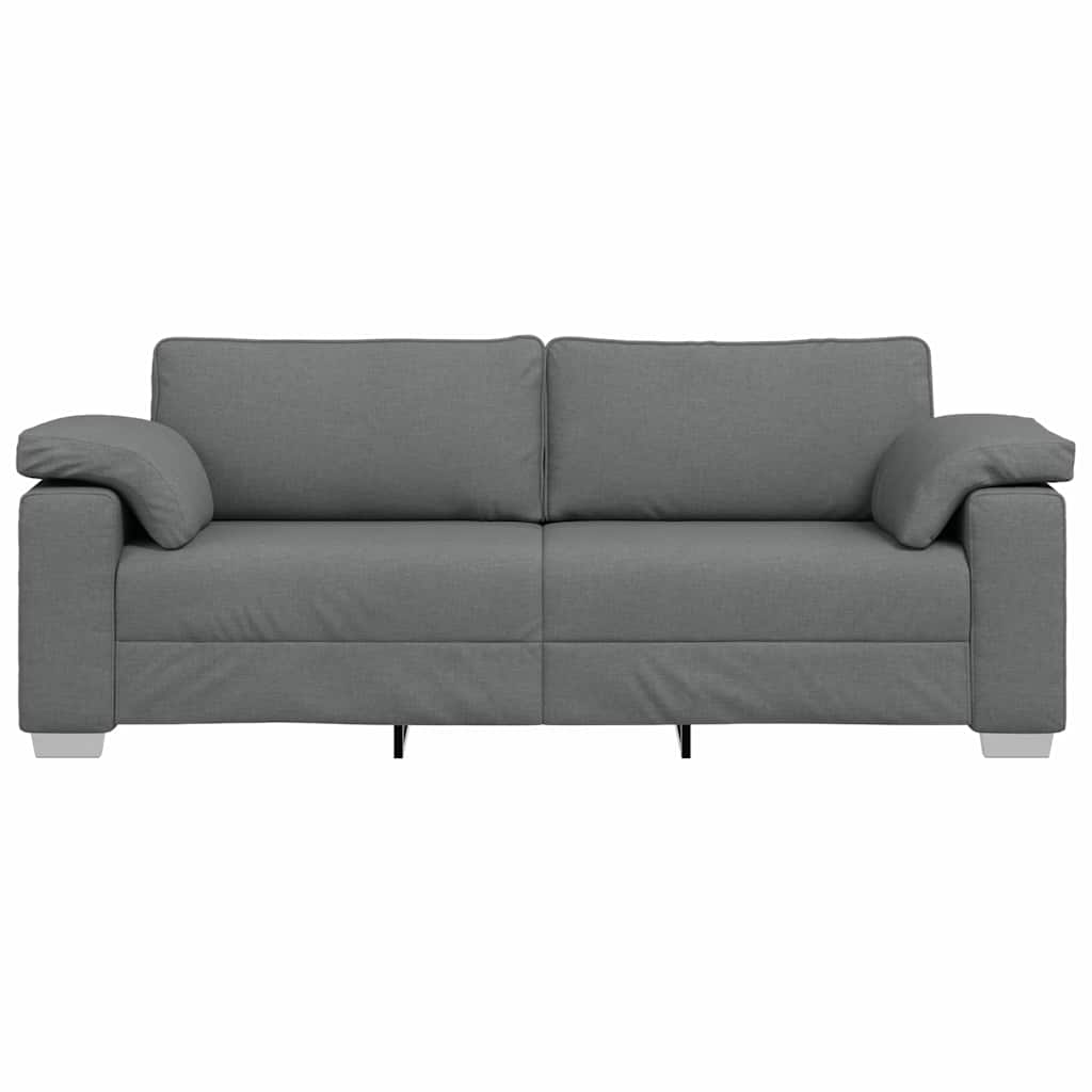Divano con cuscino Grigio scuro 219 x 77 x 82 cm Tessuto