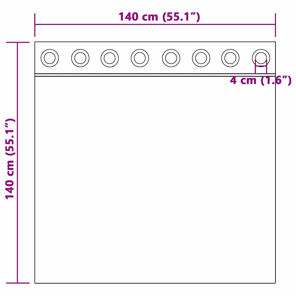 Tende oscuranti 2 pcs Rosa scuro 140 x 140 cm Velluto | homemem39